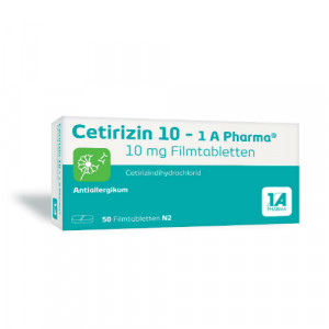 Produktbild von CETIRIZIN 10-1A Pharma Filmtabletten