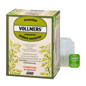 Produktbild von VOLLMERS pr&auml;parierter gr&uuml;ner Hafertee Filterbeutel